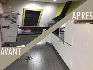 Cuisine mesanger avant apres