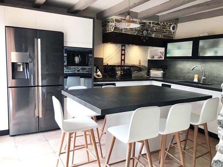 Cuisine Avec Ilot Central Table