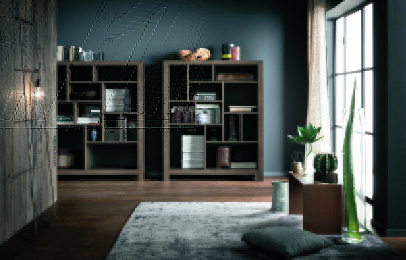 Meuble carré type scandinave chêne brulé