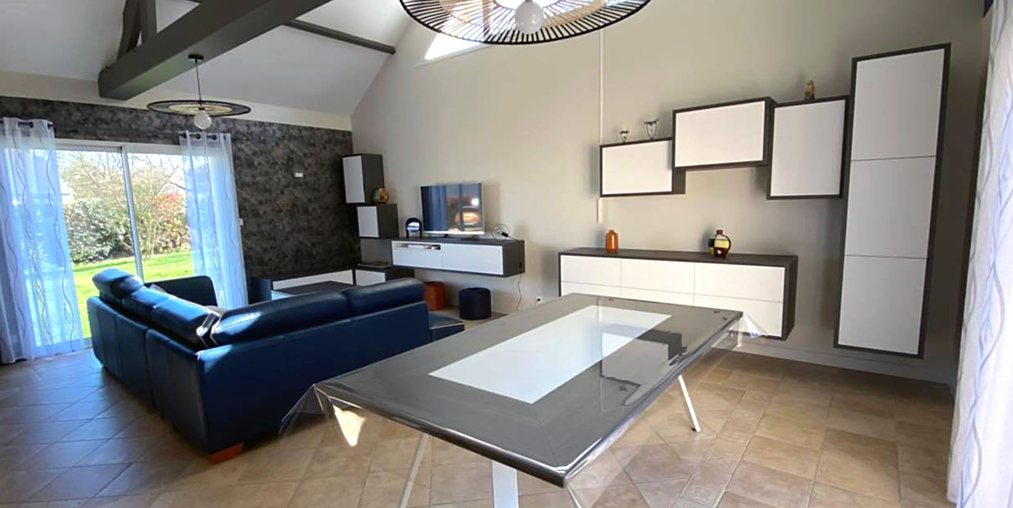 fabrication d'un salon sur mesure par Groizeau