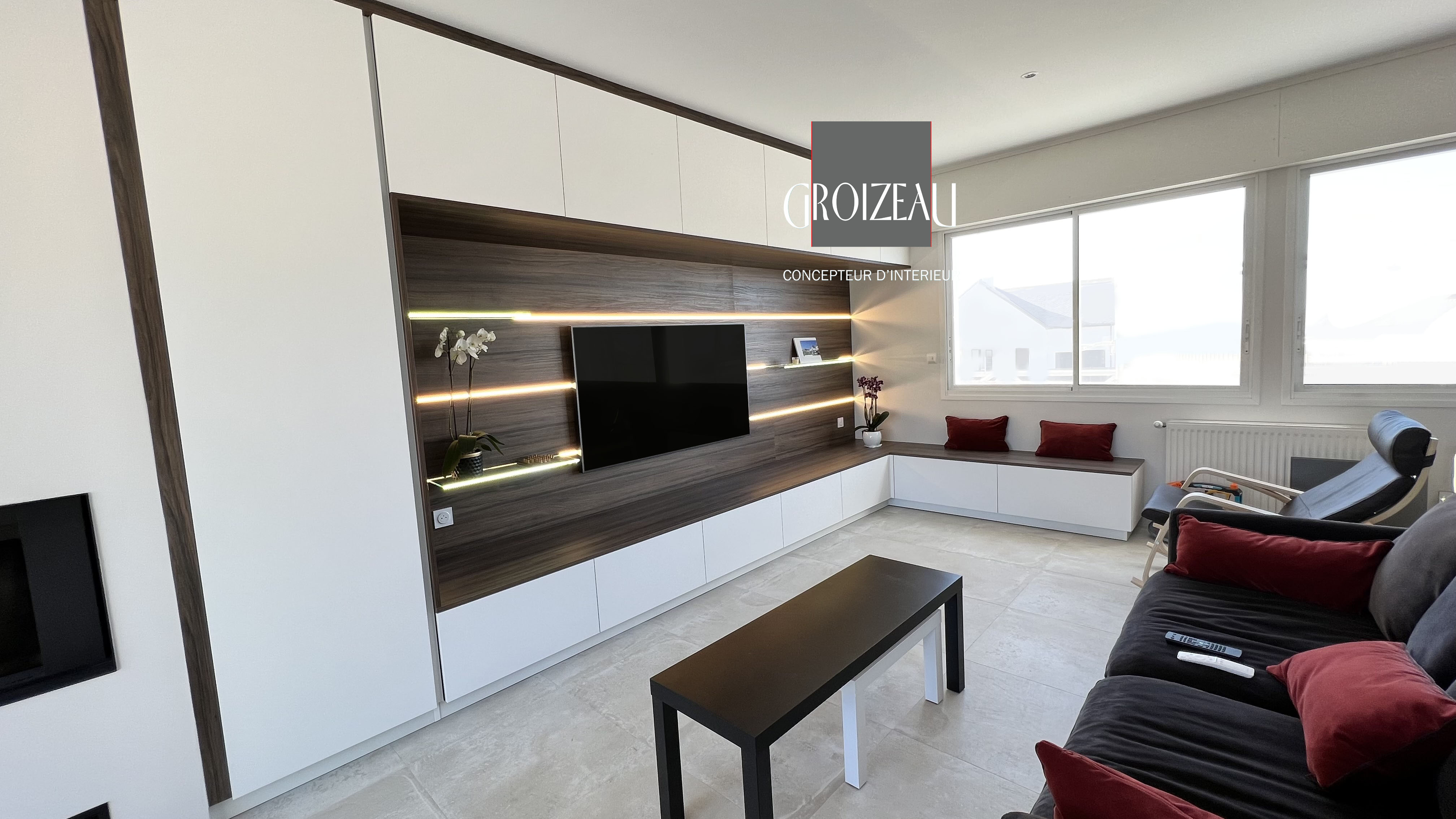 ensemble meuble tv mural design