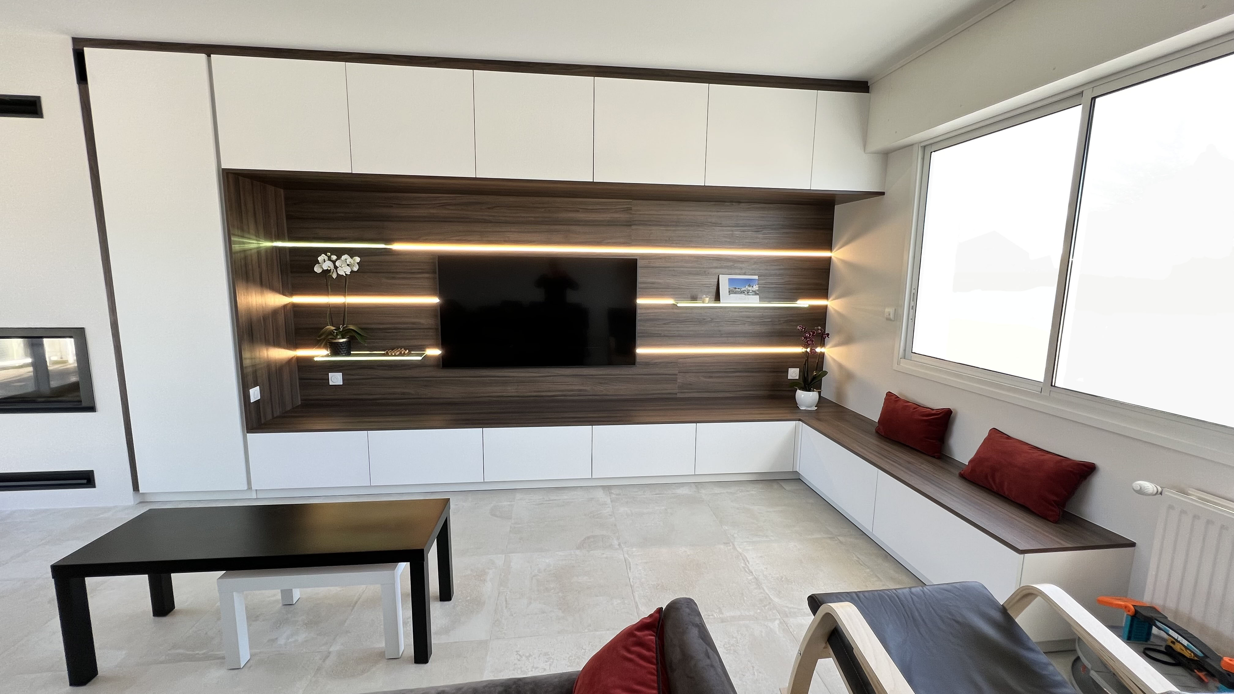 ensemble meuble tv mural design