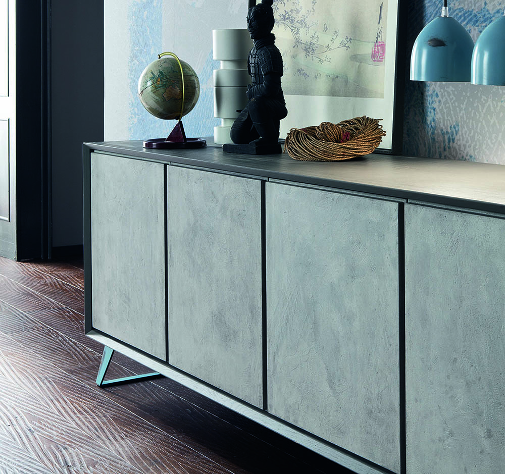 Zoom sur la finition ciemnt du Buffet Madia