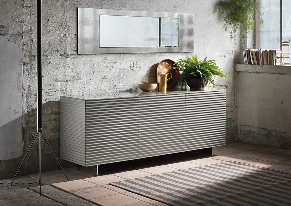 Buffet Riflessi  Taupe à façades ondulées 