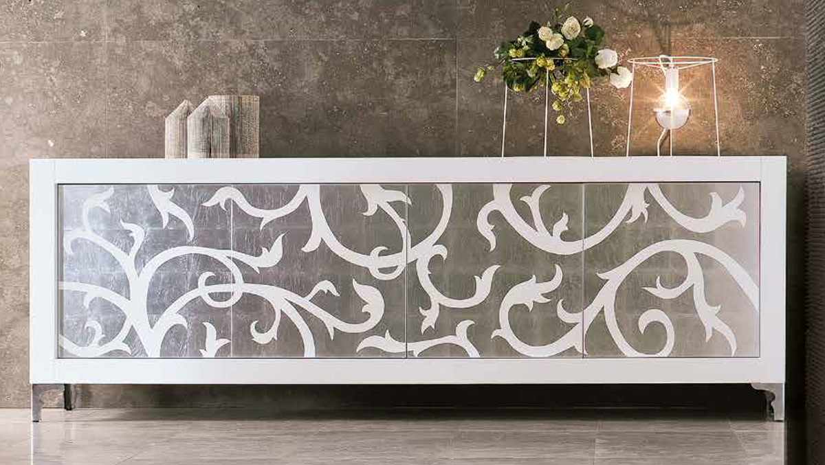 Buffet blanc feuille d’argent Picasso 