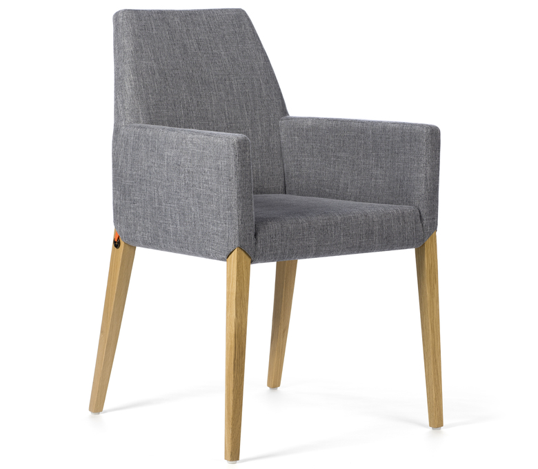 Chaise mobitec Sweet avec accoudoirs - vue 3/4 avant