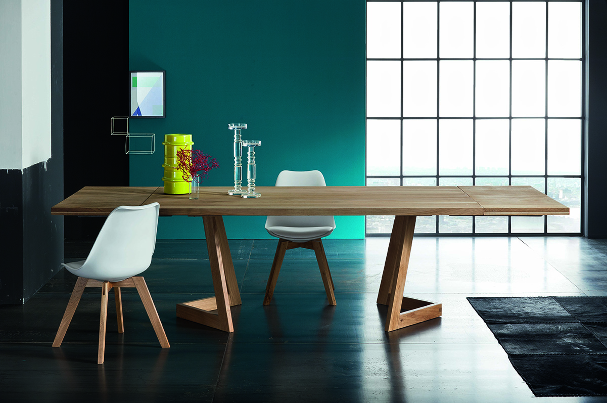 Chaise space avec table extensible Parigi et pied Seven