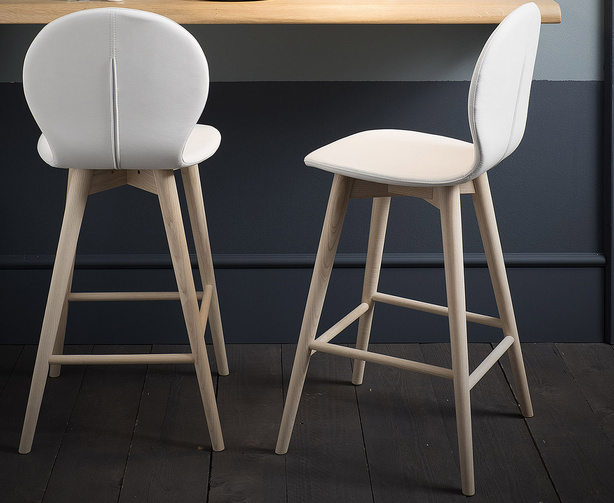 Tabouret blanc design nina