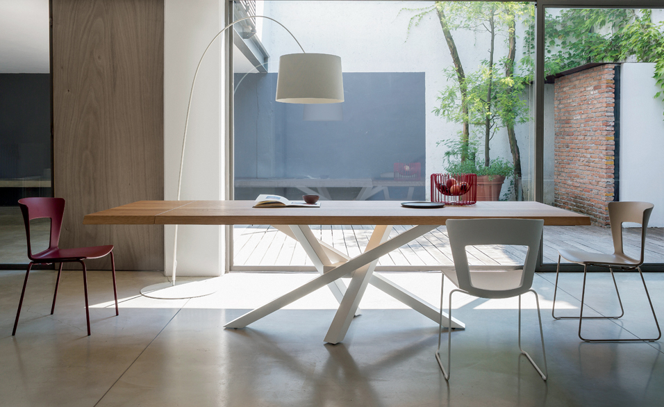 Table riflessi shangai bois a rallonge