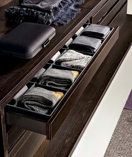 Petites boites, compartiments de rangement pour tiroir de dressing