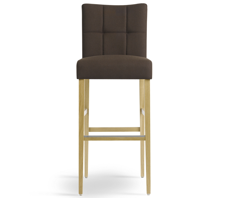 chaise haute carré marron